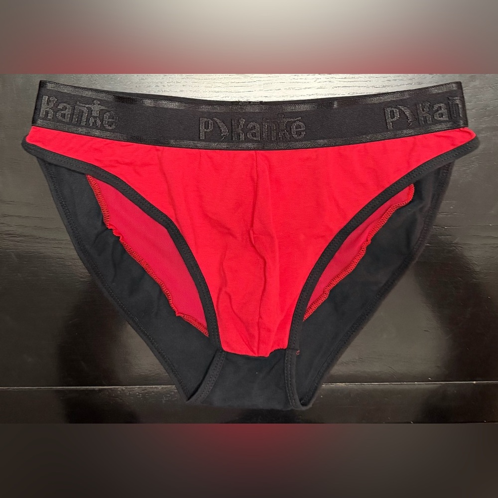 Men's Red and Black Briefs